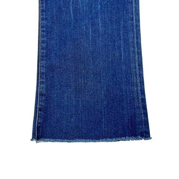 Moussy Vintage Womens Rhode Cropped Flare-Hi Jeans Distressed Raw Hem 28 New - Picture 5 of 11